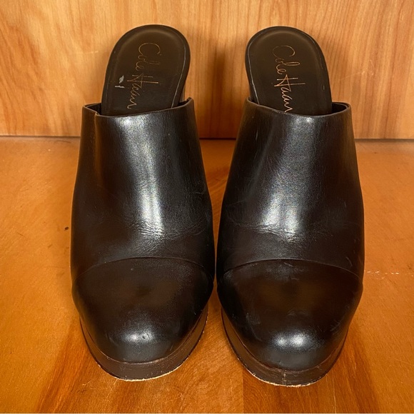 Womens 7.5 Cole Haan Stephanie Backless Heel Black SEF1160 - Picture 2 of 8